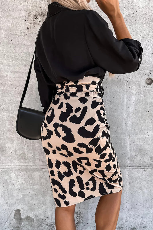 High Waist Skirt with Tie