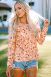 Floral Knit Long Sleeve Top