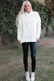 Cowl Neck Textured Sweatshirt