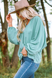 Split V Neck Dolman Top