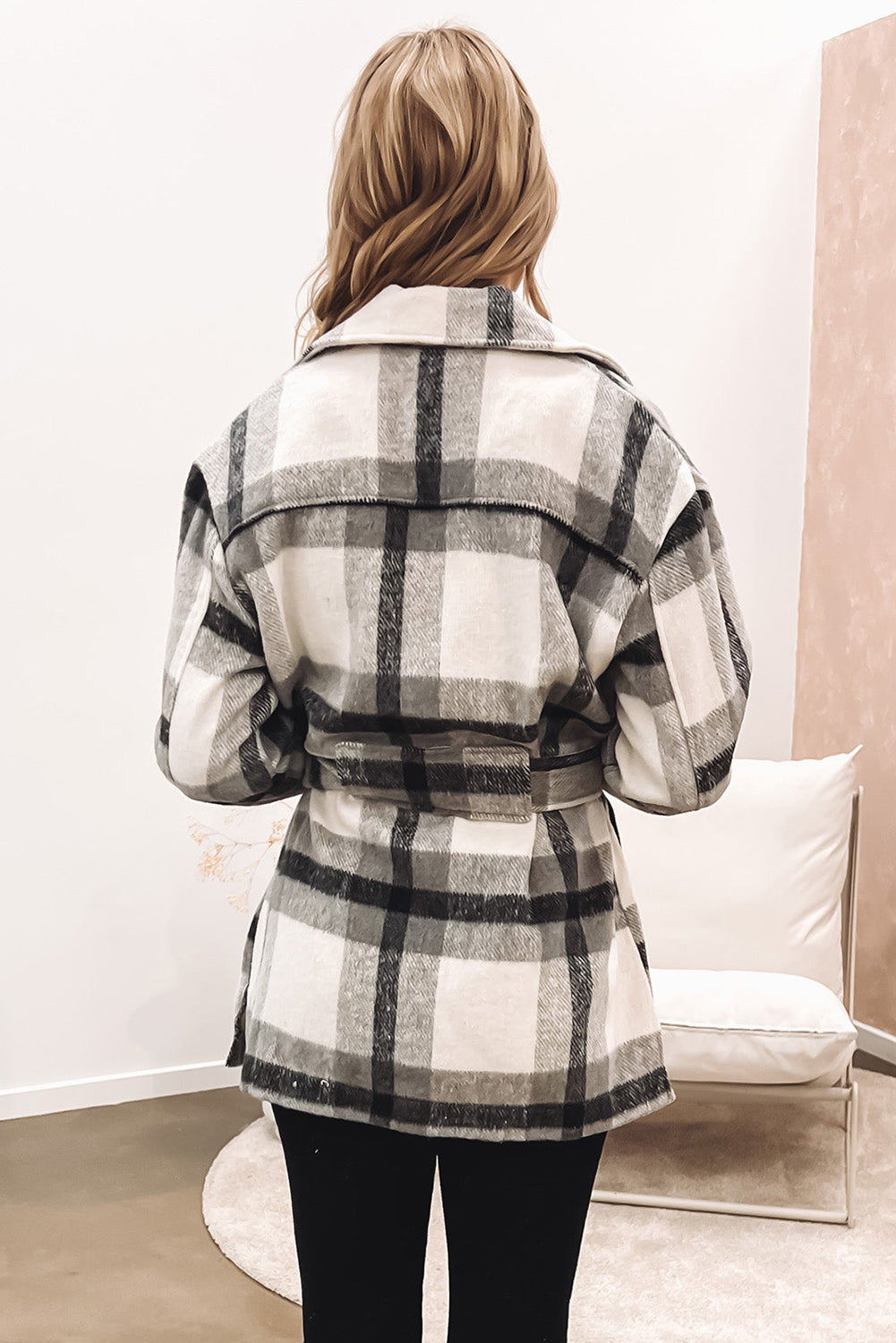 Plaid Button-Up Flap Pocket Shacket