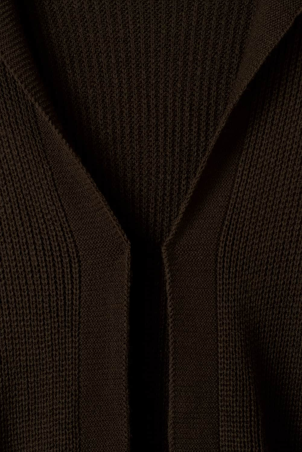 Hooded Pockets Open Front Knitted Cardigan