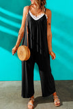 Spaghetti Straps Wide Leg Pocketed Jumpsuits