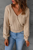 Hollow Out V Neck Pullover Sweater