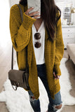 Gray Textured Knit Pocketed Duster Cardigan