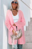 Open Knit Long Sleeve Oversized Cardigan