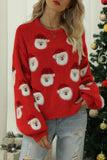 Gray Christmas Santa Claus Pullover Sweater