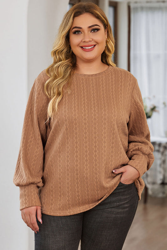 Subtle Cable Knit Plus Size Jumper