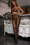 Swirling Rose EmbroideryÂ Sheer Fishnet Tights