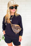 Black Textured Long Sleeve Top Shorts Outfit