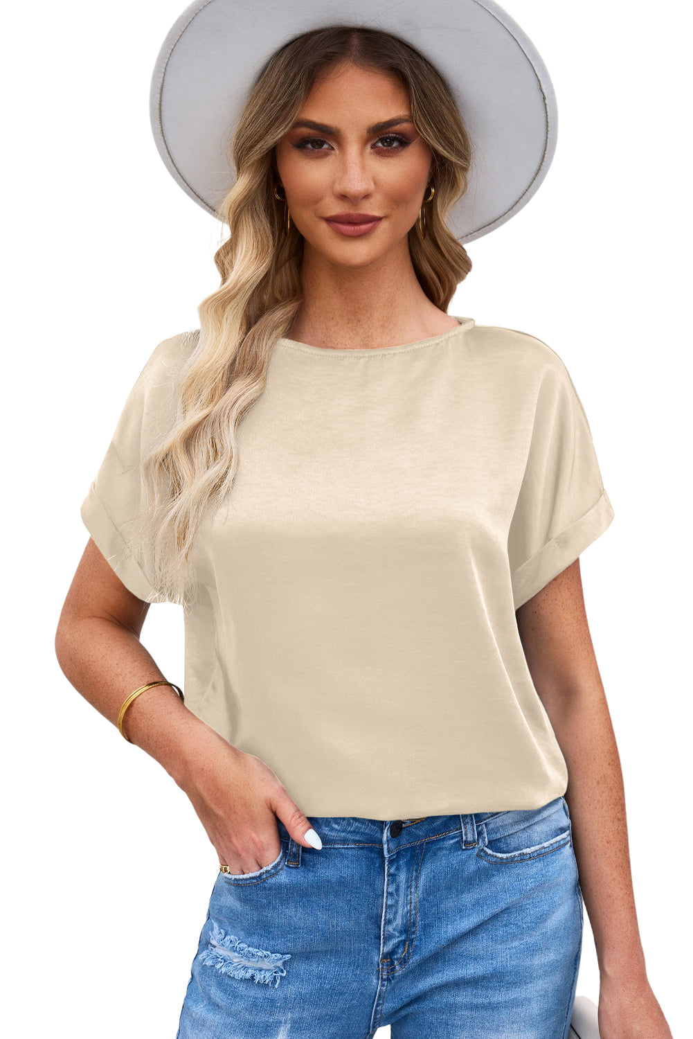 Solid Color Short Sleeve T Shirt