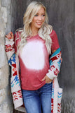 Tie-dyed Round Neck Short Sleeve T-shirt