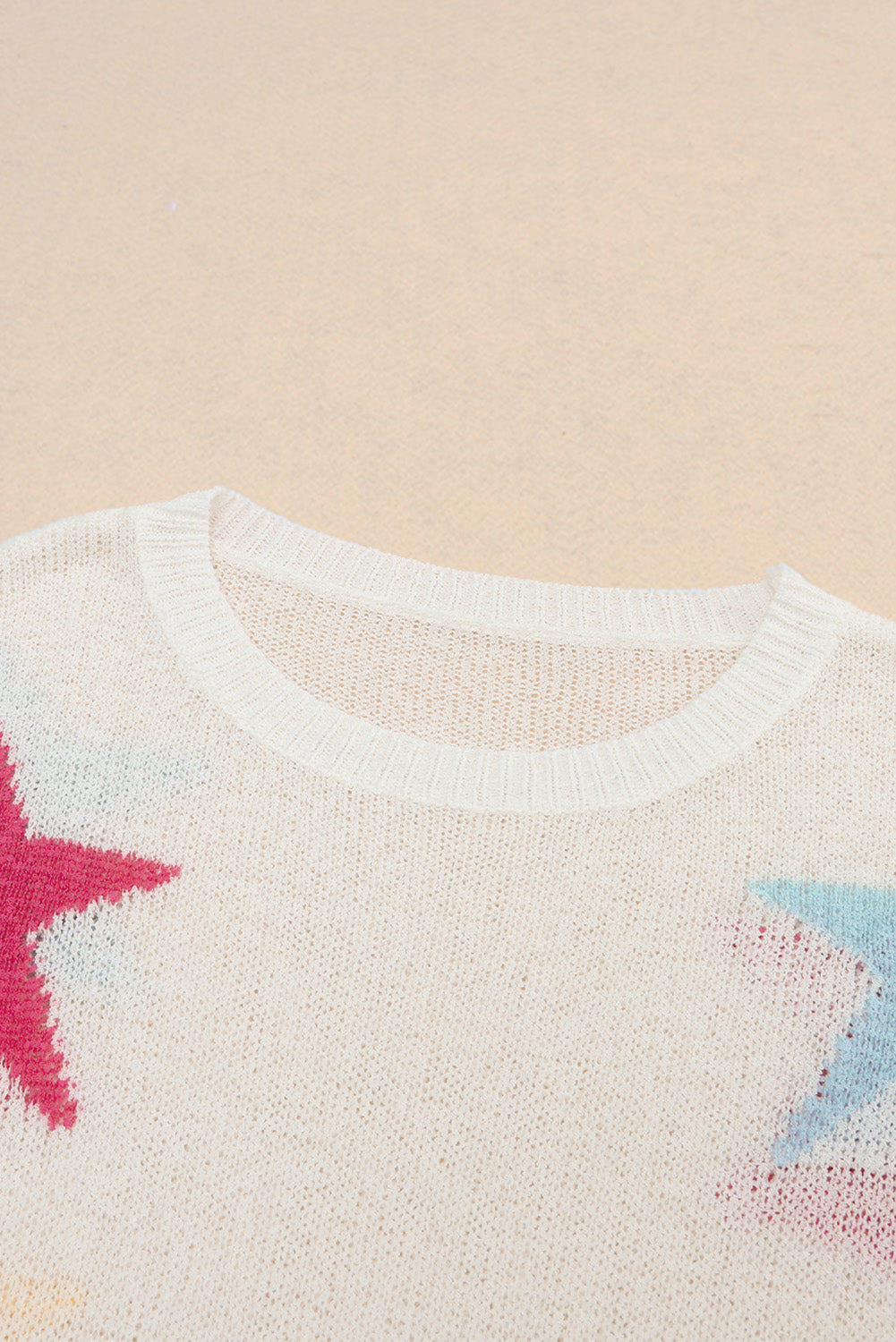 Colorful Star Pattern Loose Sweater