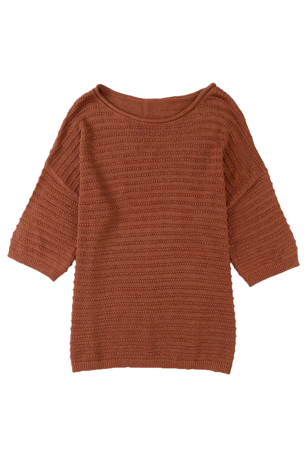 Textured Knit Drop Shoulder Tee