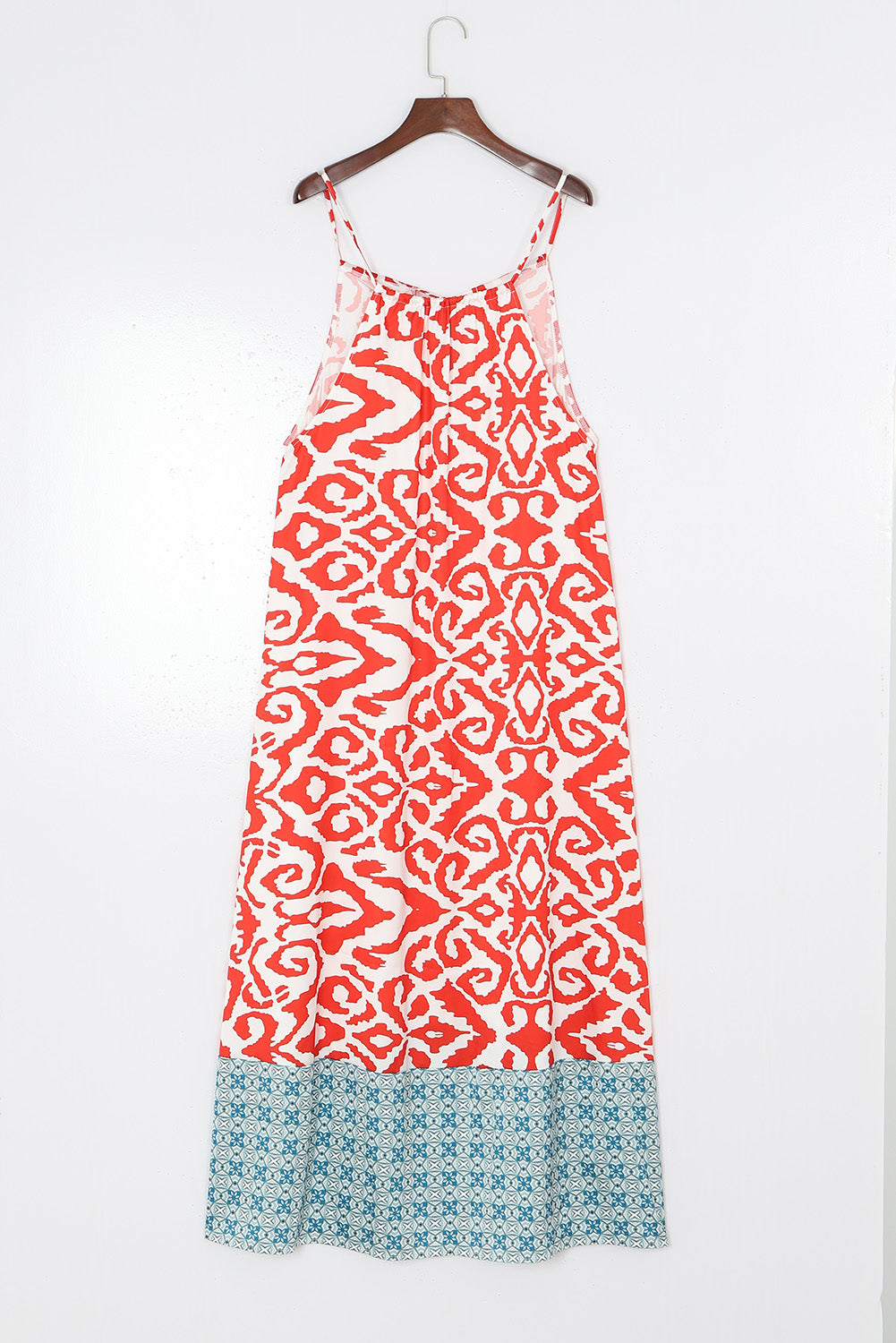 Boho Geometric Print Sleeveless Maxi Dress