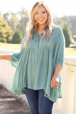 3/4 Sleeve Plus Size Tunic Top