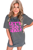 Robe t-shirt décontractée grise LET'S GO GIRLS