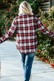 Chemise rouge à motif à carreaux grande taille