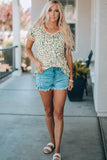 Fuzzy Print Contrast Trim Tank Top