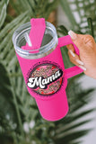 Rose Mama Leopard Print Stainless Steel Insulate Cup with Handle 40oz