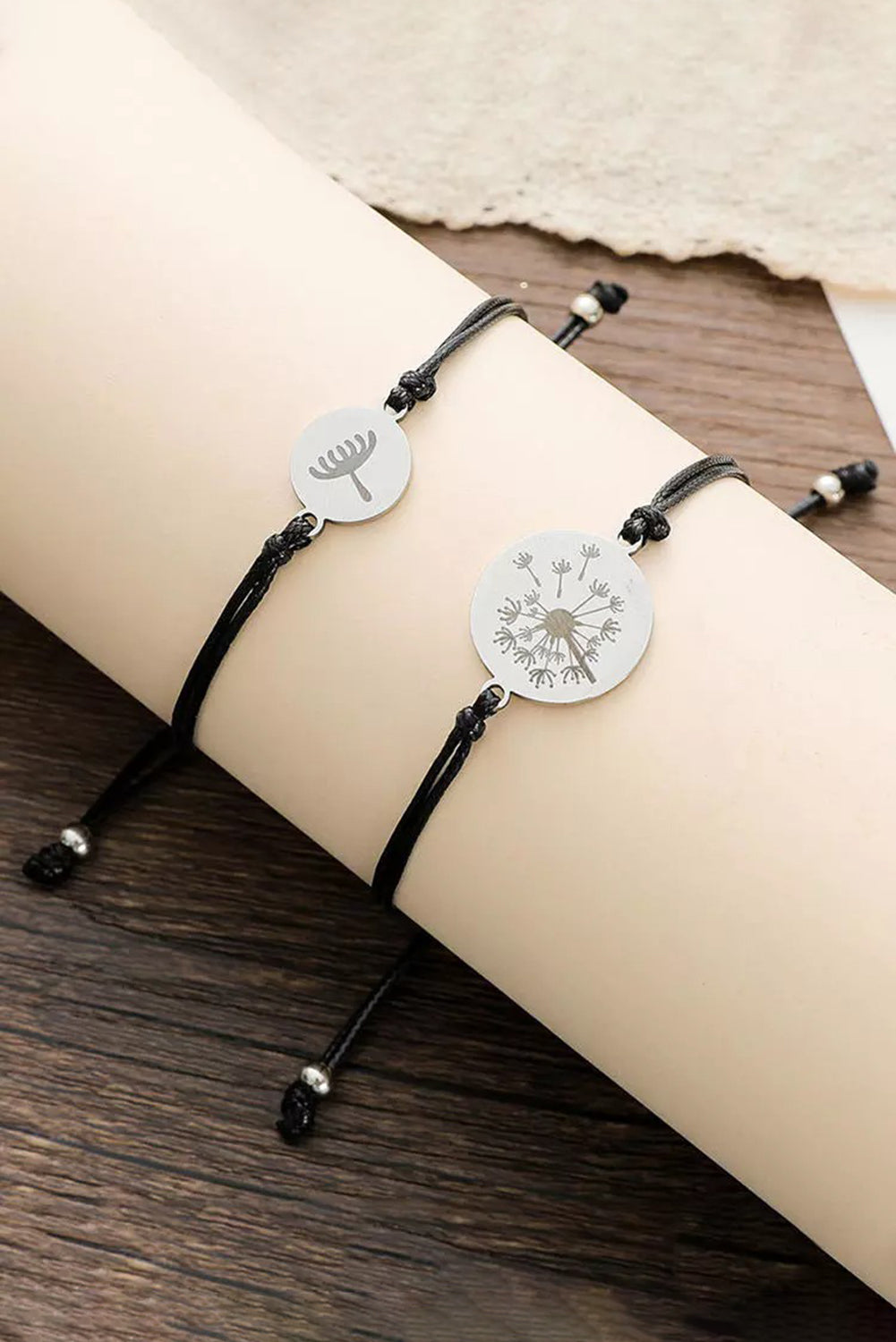 2Pcs Dandelion Alloy Bracelet