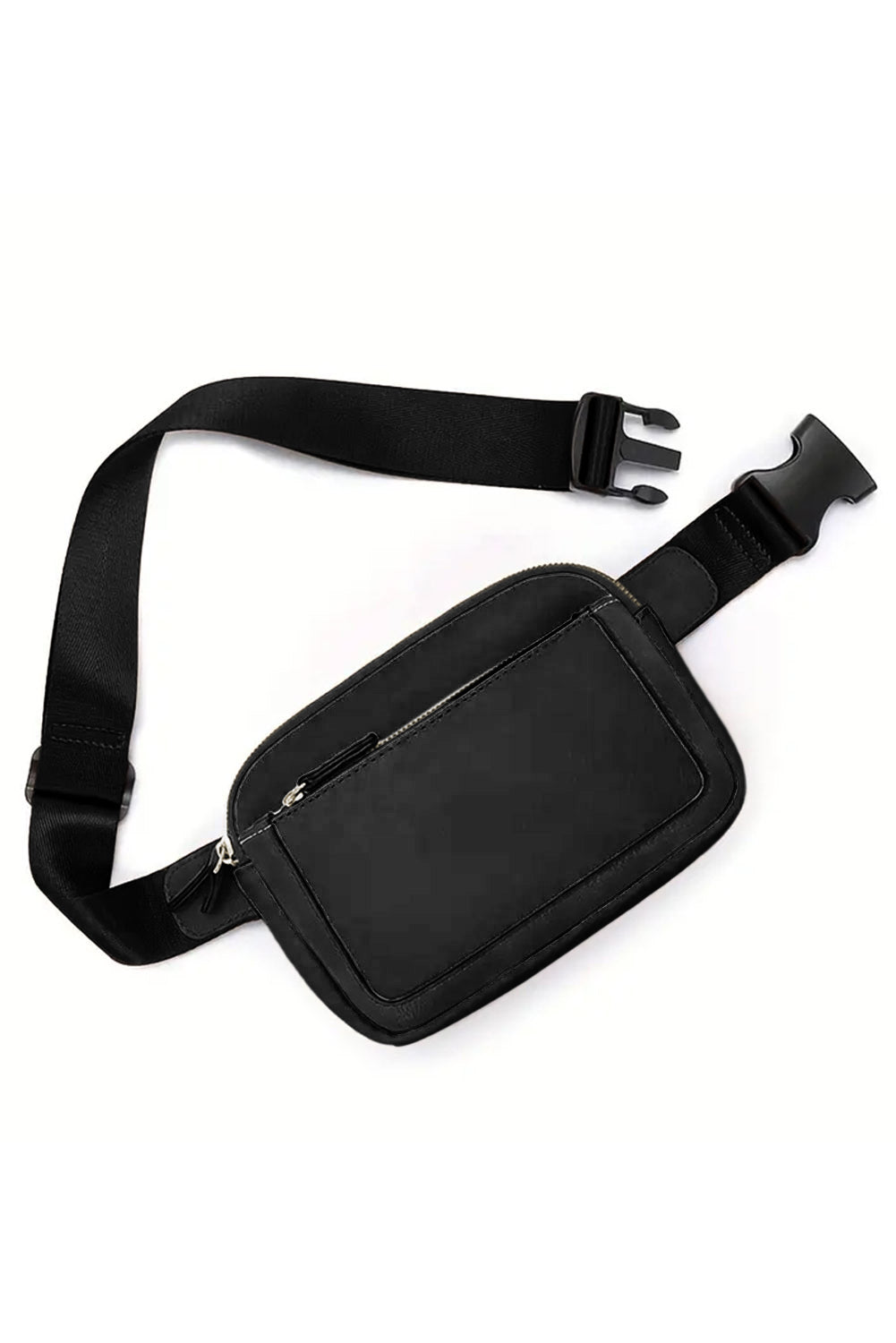 Black Adjustable Strap Mini PU Leather Crossbody Bag