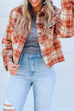 Plaid Button-Up Flap Pocket Jacket