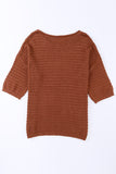 Textured Knit Drop Shoulder Tee