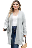 Thermal Waffle Knit Pocketed Cardigan