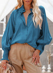 Billowy Sleeves Pocketed Shirt