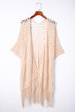 Loose Knitwear Kimono with Slits