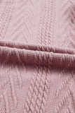 Cardigan texturé rose à épaules tombantes