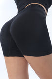 Textured Butt Lifting High Waist Yoga Shorts