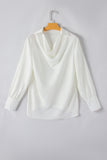 White Polo Neck Long Sleeve Blouse