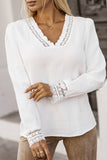 Lace Patchwork Textured Blouse