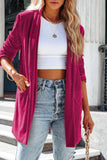 Rose Casual Pocketed Velvet Blazer