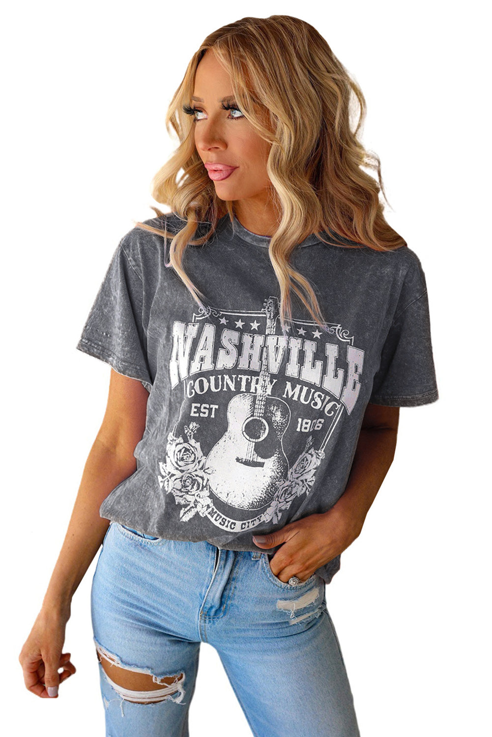 Nashville Music City Graphic Mineral Washed Tee