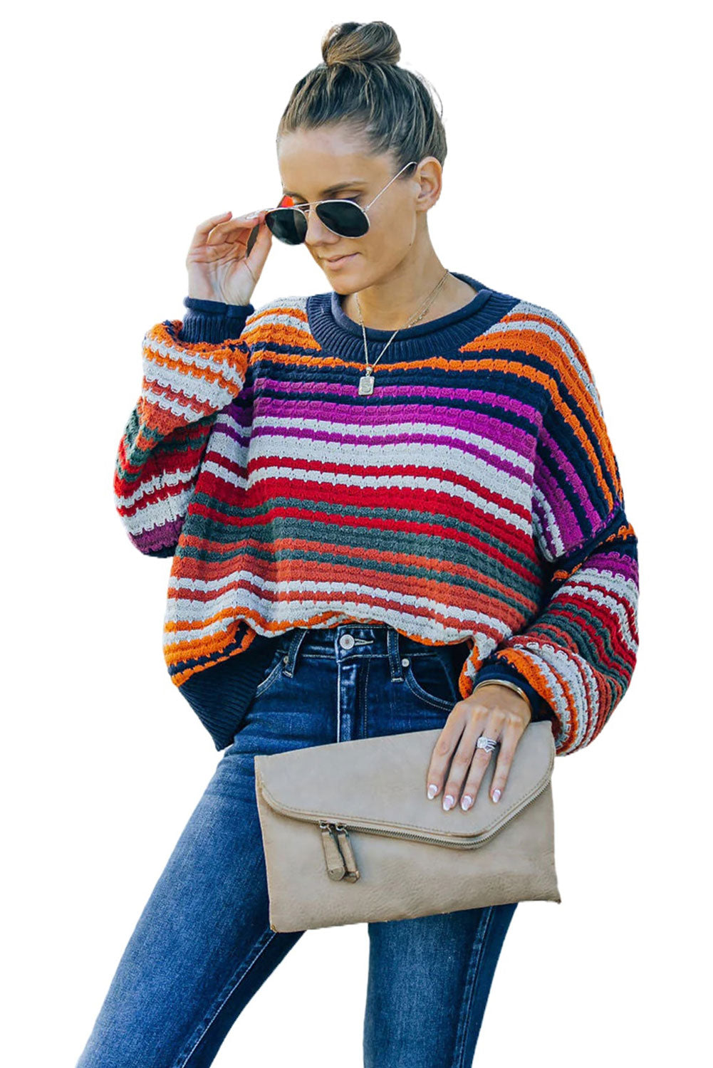 Boho Fashion Drop Shoulder Baggy Sweater