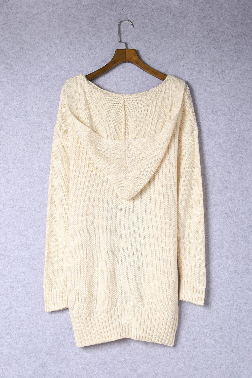 Hooded Open Knit Cardigan