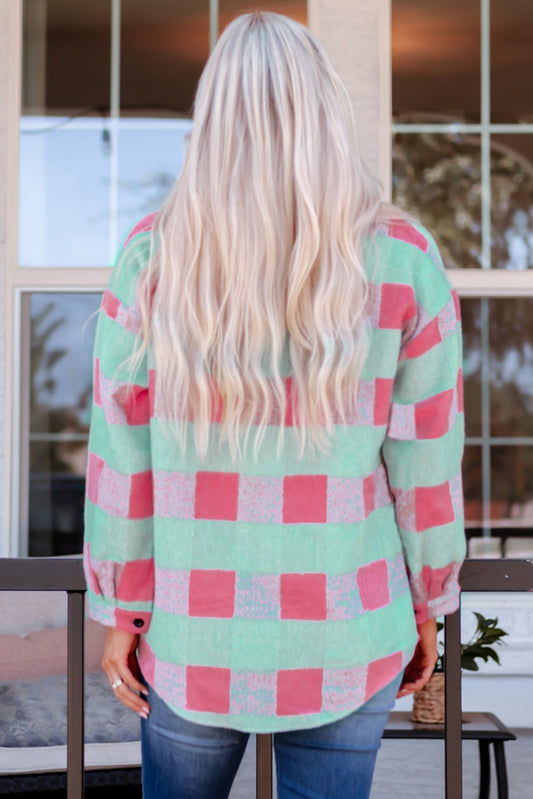 Plaid Pattern Oversized Shacket