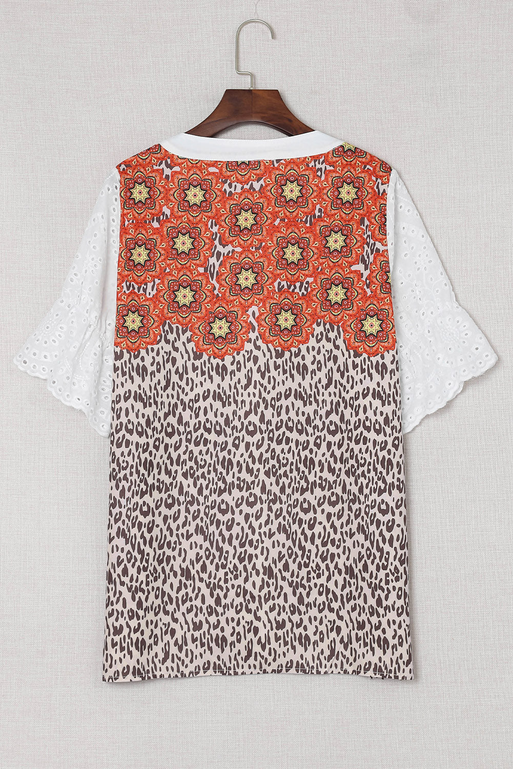 Mandala Hollow-out Sleeves T-shirt