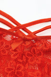 Strappy Crisscross Floret Lace Pantie