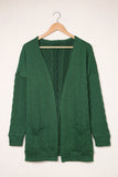 Drop Shoulder Textured Cardigan