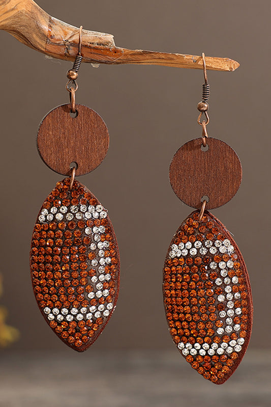 Rhinestone Rugby Dangle Earrings