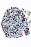 Abstract Print Buttoned Long Sleeve Shirt