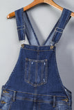 Distressed Bib Denim Overalls