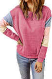 Colorblock Long Sleeve Pullover Sweatshirt