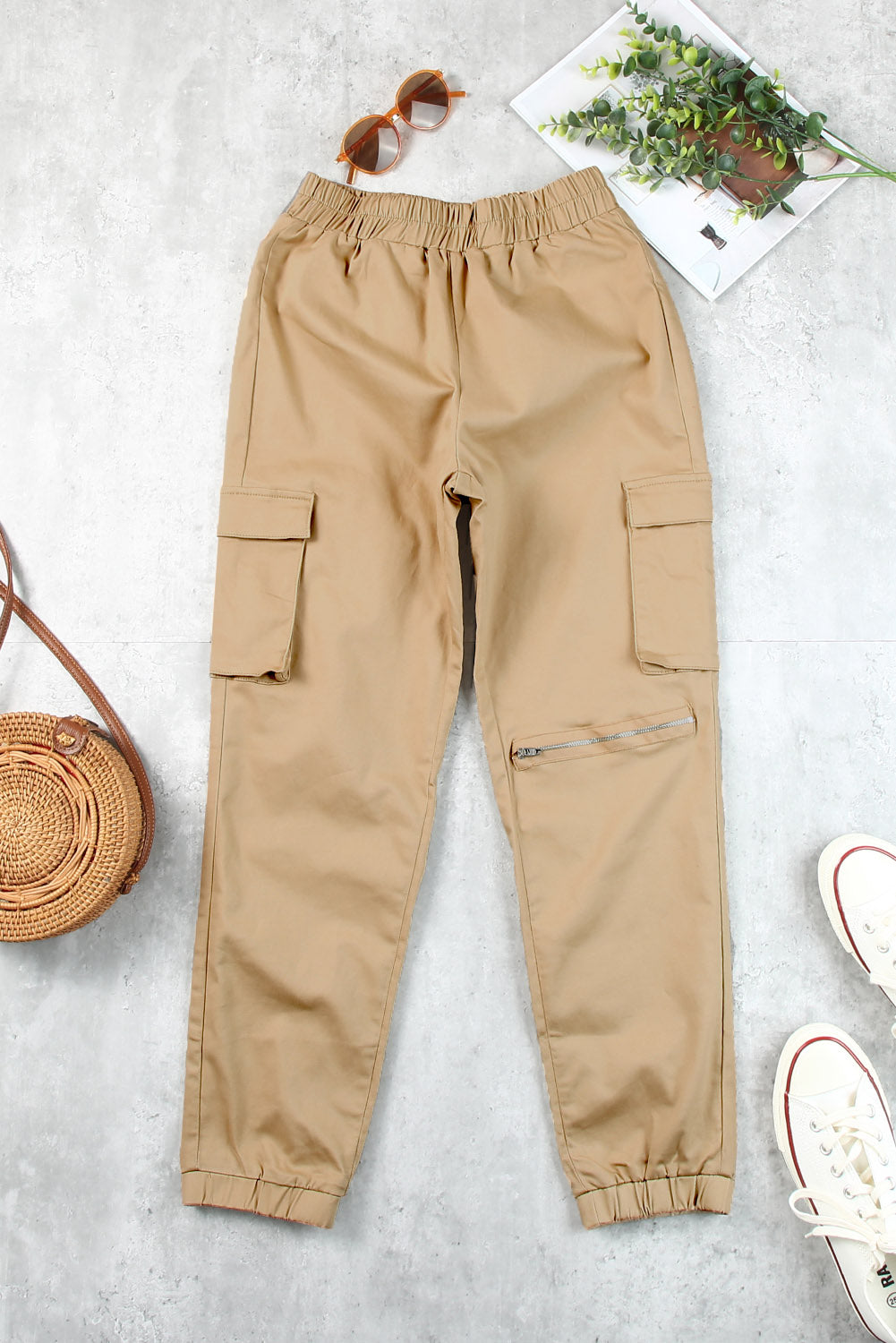 Casual High Waist Cargo Joggers