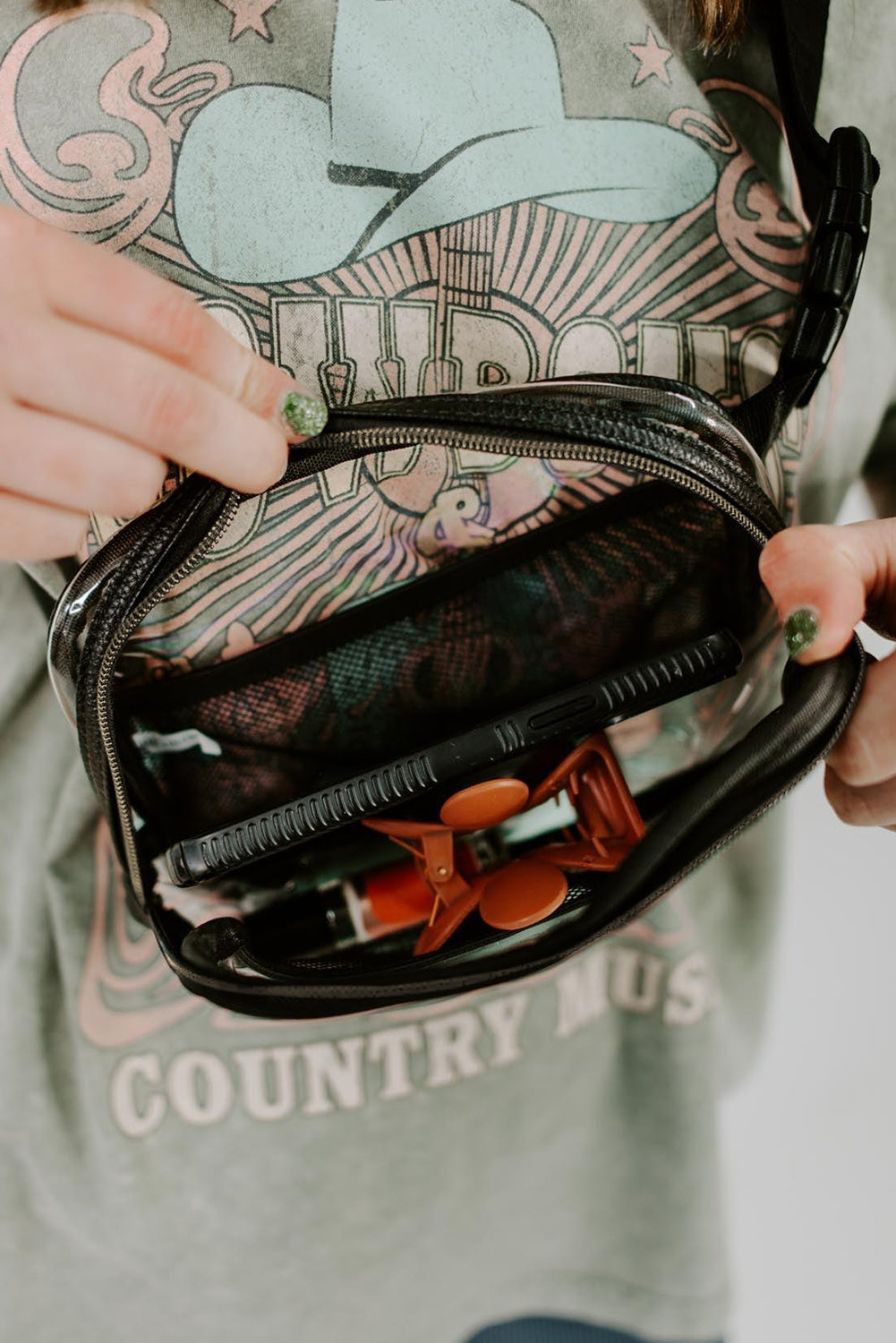 Adjustable Straps Zipper Clear Waist Bag