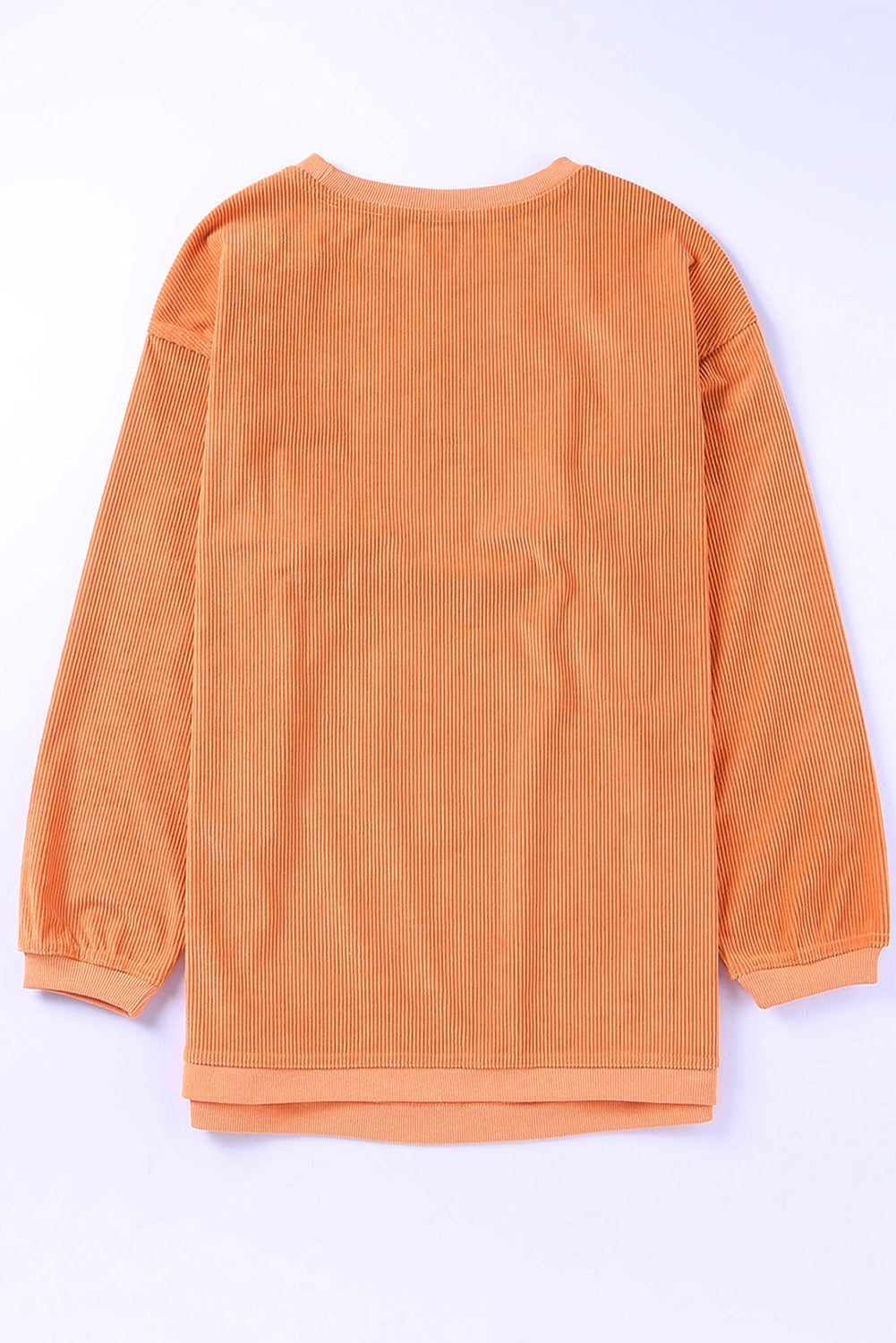 Orange THANKFUL Ribbed Corded Oversized Sweatshirt